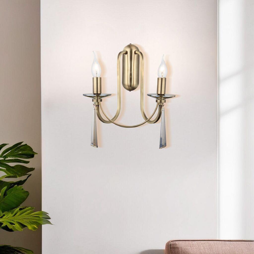 Opviq Zidna lampa Kontes-52-29, 7x19x3cmx38cm, IP20, Zlatna boja