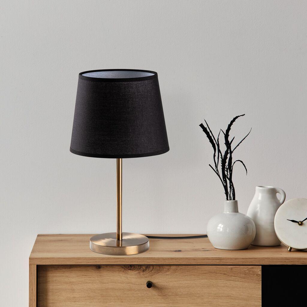 Opviq Stona lampa 5104, 21x21x39 cm, IP20, Crna i zlatna boja