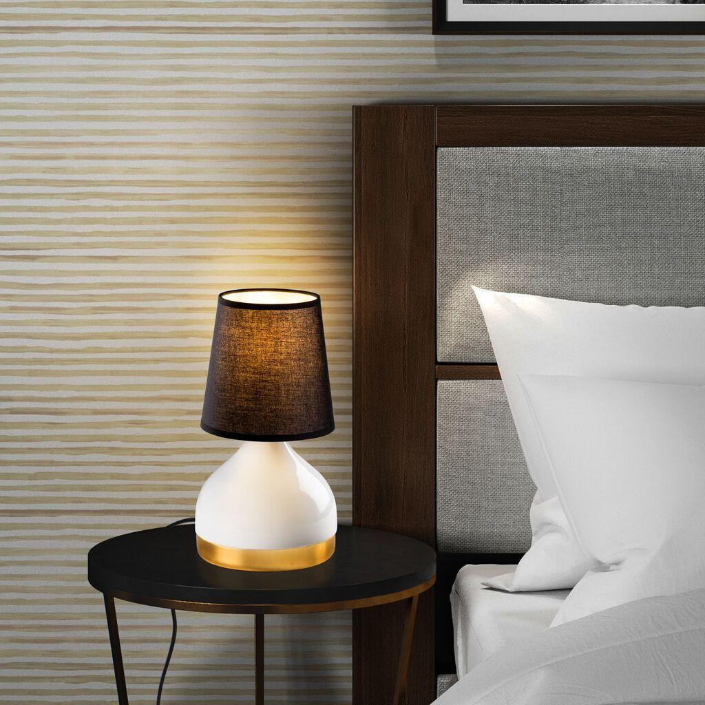 Opviq Set stolnih lampi Yildo-8021, 17x17x33 cm, IP20, 2 komada, Smeđe-bijela