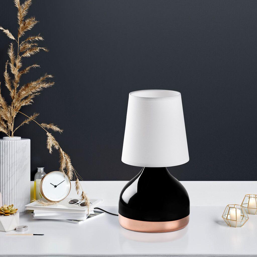 Opviq Stona lampa 8033, 17x17x33 cm, IP20, Crno-bijela