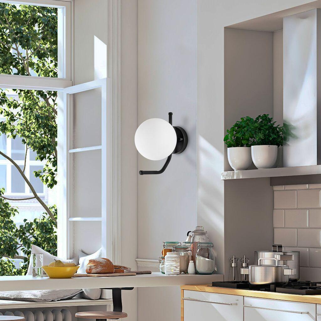 Opviq Zidna lampa Faruk-13727, 15x22x23cm, IP20, Crno-bijela