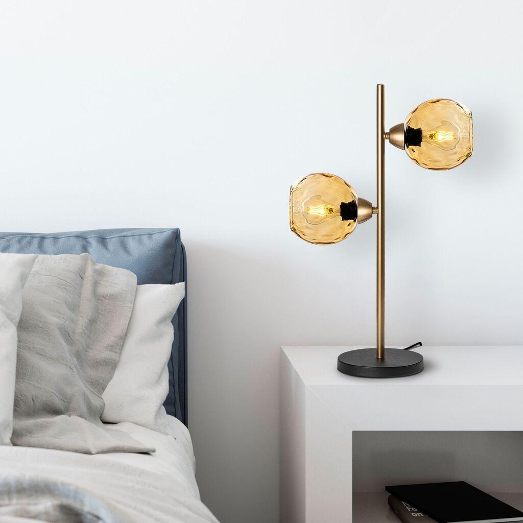 Opviq Stolna lampa Benek-15-14564, 36x18x58 cm, IP20, Zlatno-žute boje