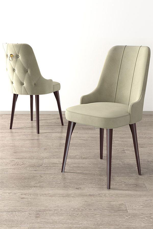 Hanah Home Newa set stolica, 46x94x46 cm, 6 dijelova, krem-crna