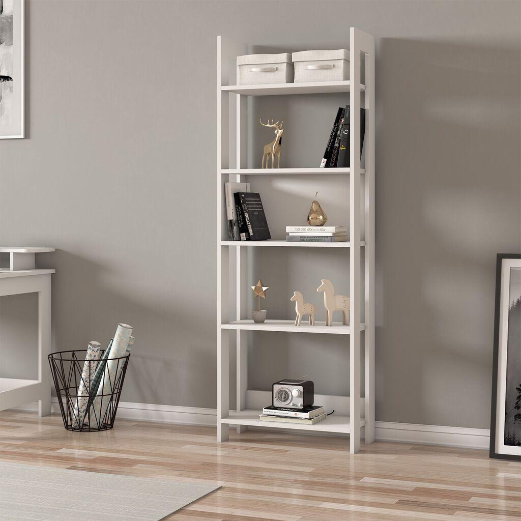 Hanah Home Bookshelf Country, 64x180x30 cm, Bijela