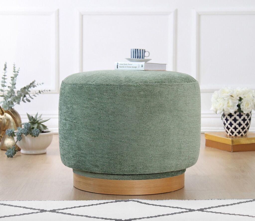 Atelier del Sofa Tabure Turneed, 55x43x55cm, Zelena