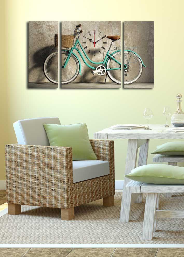 Zidni sat Wallity 3P204045CS-14, 84x45 cm, Smeđa