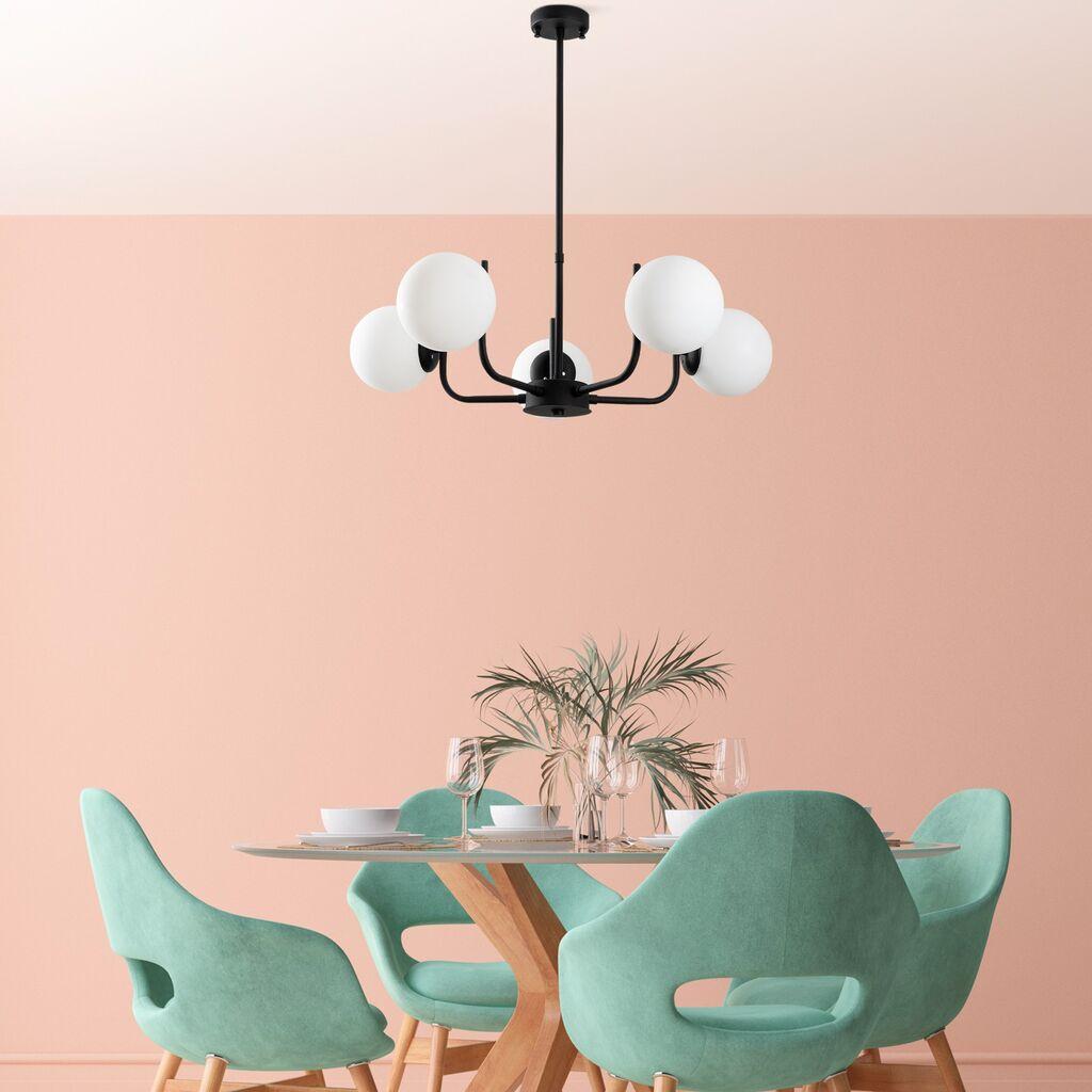 Opviq Luster Antler-13768, 69 cm, IP20, Crno-bijelo