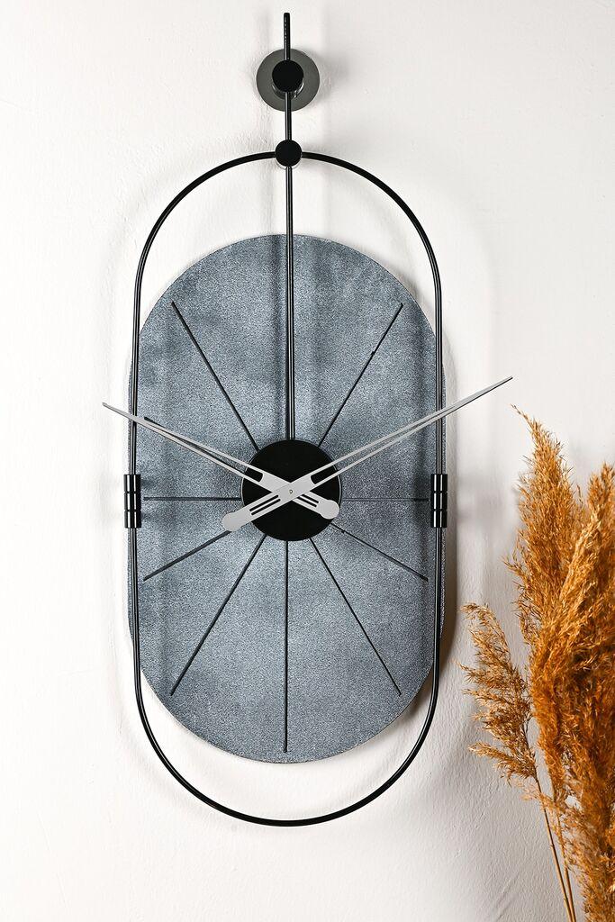 Zidni sat Wallity Sntr, 77x29 cm, siva