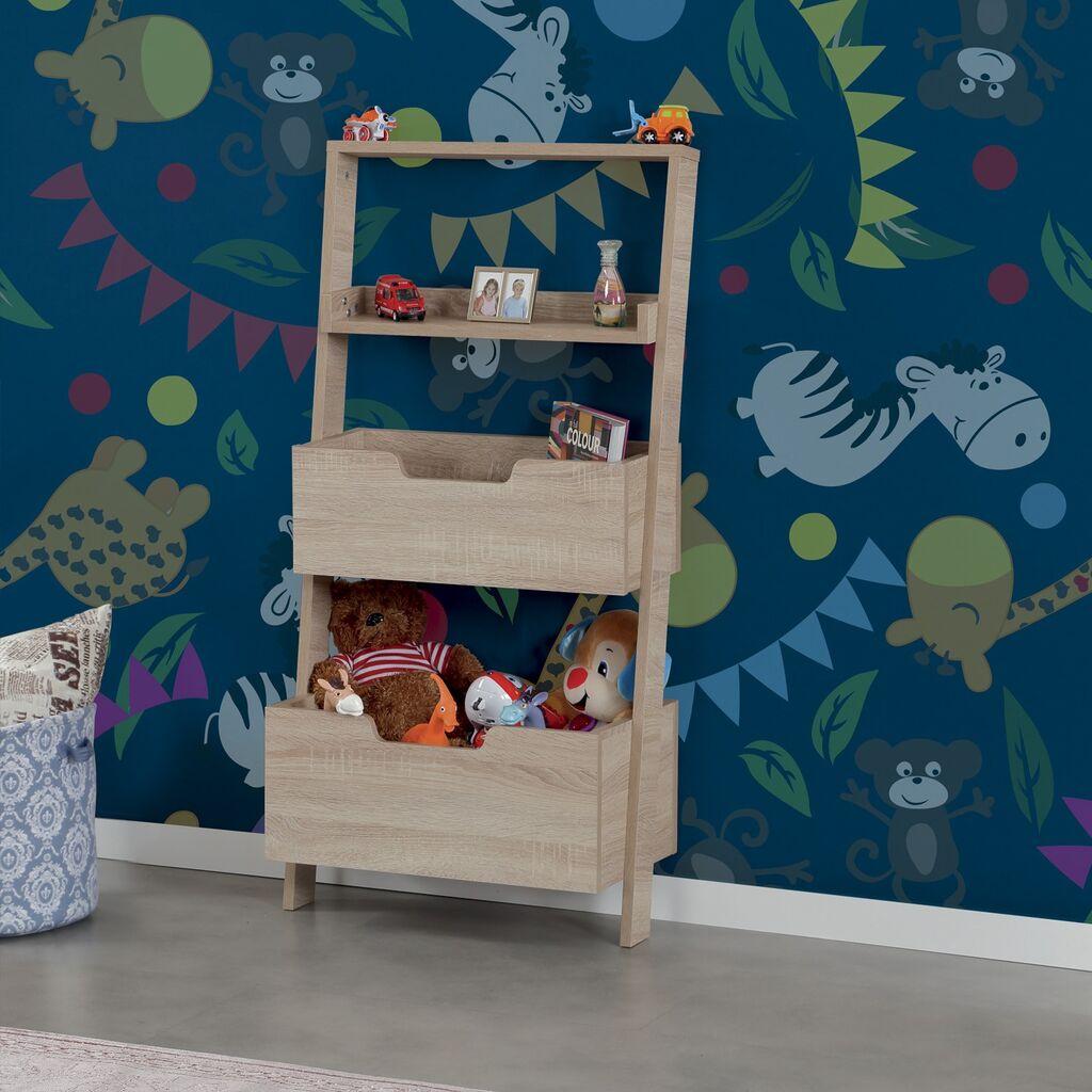 Hanah Home Polica za knjige Low, 59x120x35 cm, Hrast