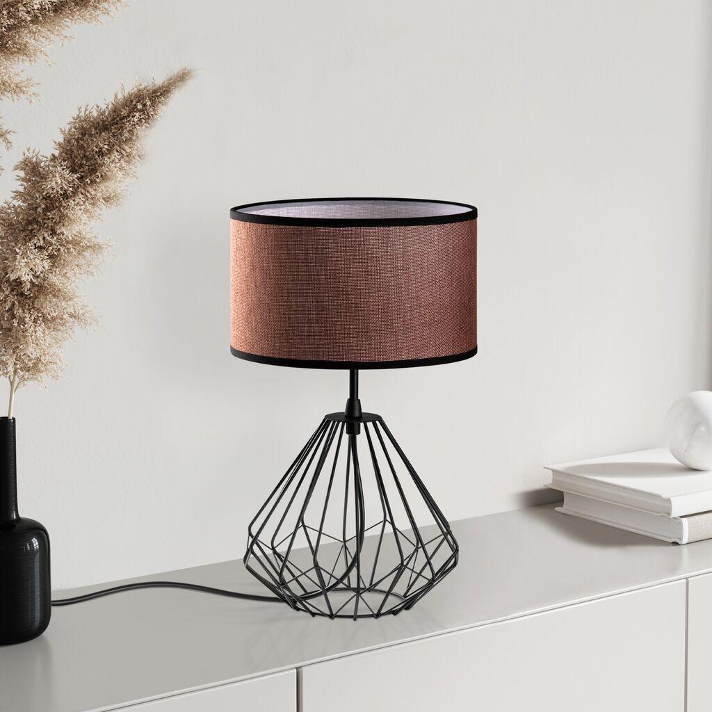 Opviq Stona lampa Diamond-S-708, 25x25x43 cm, IP20, Smeđe-crna