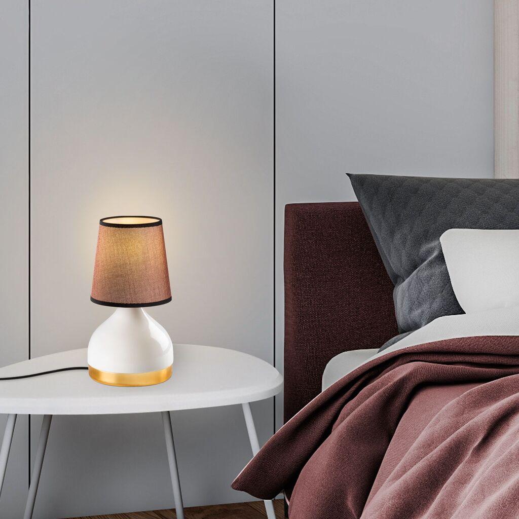 Opviq Set stonih lampi 8024, 17x17x33 cm, IP20, 2 komada, Bijelo-smeđa