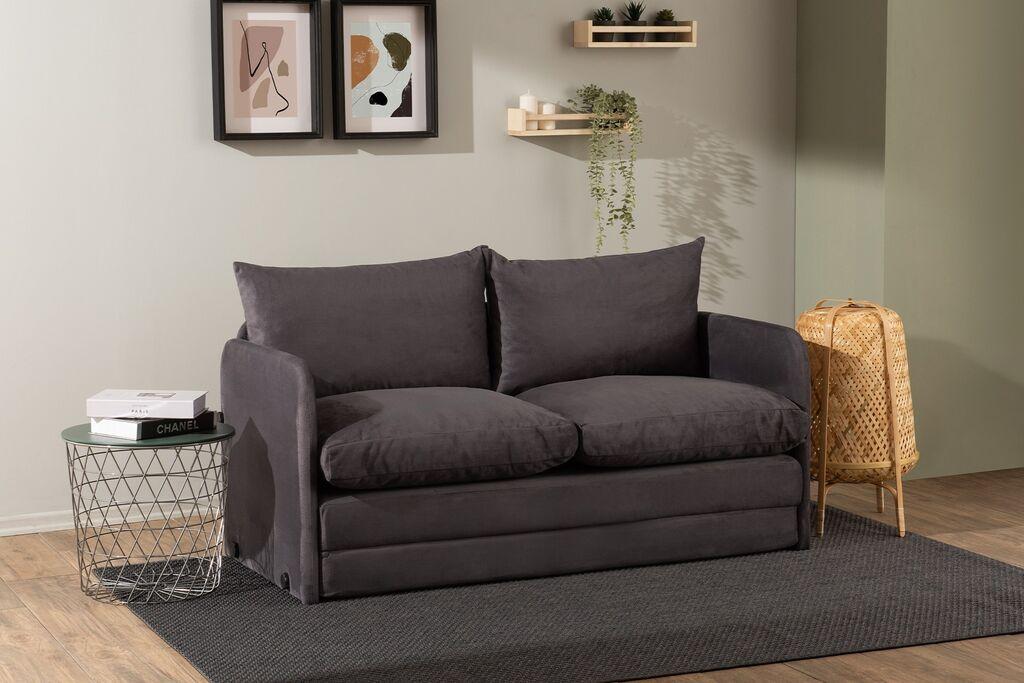Atelier del Sofa Dvosed na razvlačenje Saga XL, 148x70x66 cm, Sivi