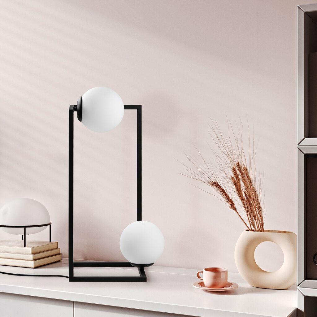 Opviq Stona lampa Corner-15020, 25x25x55 cm, IP20, Crna