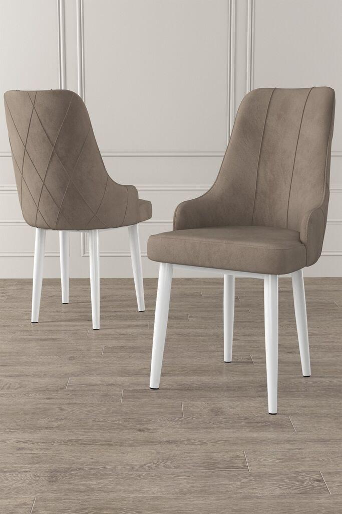 Hanah Home Trex set stolica, 46x95x42 cm, 6 dijelova, Bijelo-smeđa