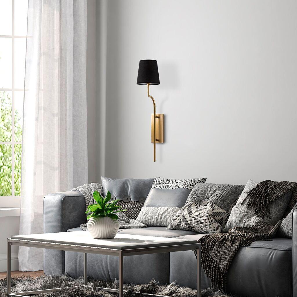 Opviq Zidna lampa Lumora-15331, 16x22x72cm, IP20, Zlatno-crna boja