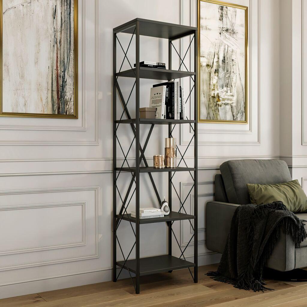 Hanah Home Knjižna polica Suadiye, 50x180x30 cm, antracit