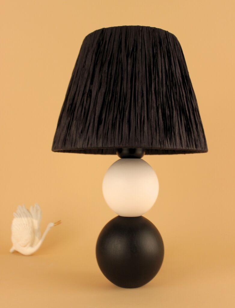 Opviq Stona lampa YL618, O25.19 cm, IP20, Krem-crna