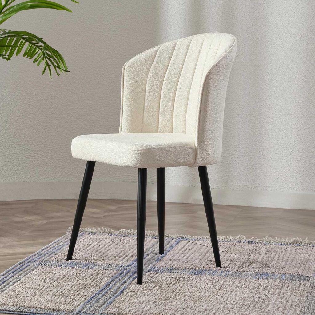 Hanah Home Rubi set stolica, 52x85x42 cm, 4 dijela, krem