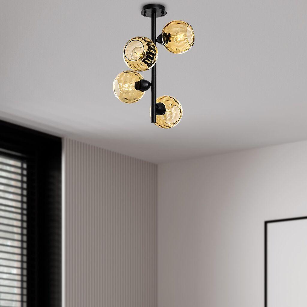 Opviq Luster Benek-15-14494, 40x40x55cm, IP20, Crno-žuta