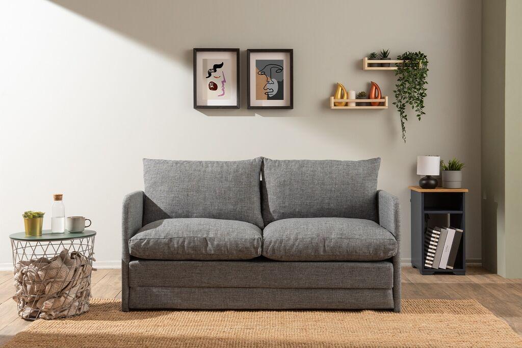 Atelier del Sofa Saga XL dvosjed, 148 x 70 x 66 cm, Svijetlosiva
