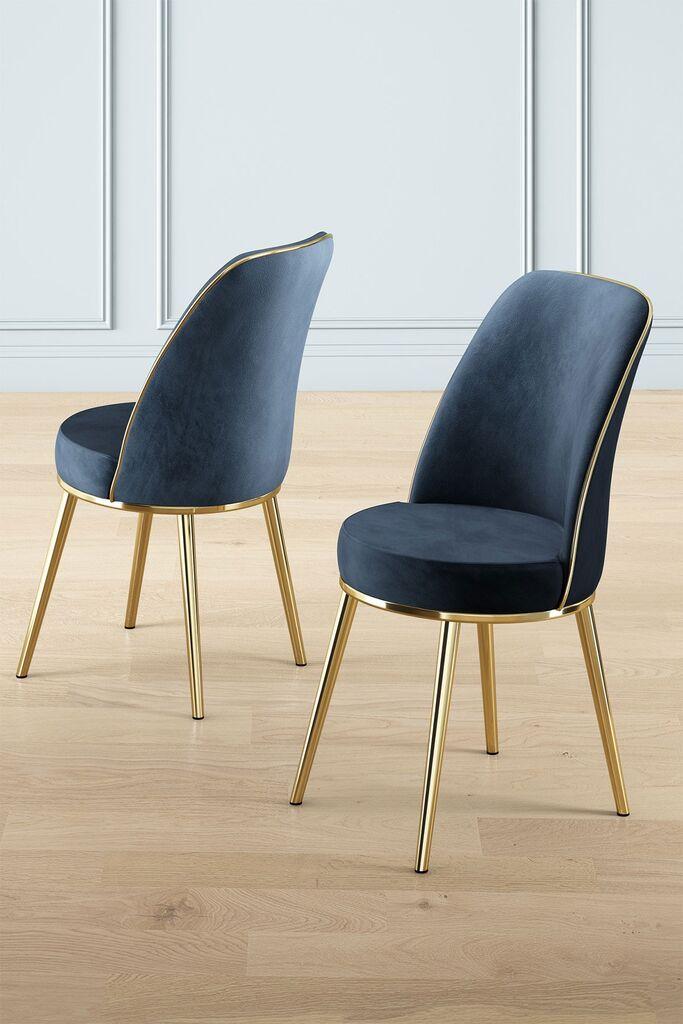 Hanah Home Pefa set stolica, 45x91x42 cm, 2 dijela, antracit-zlatna boja