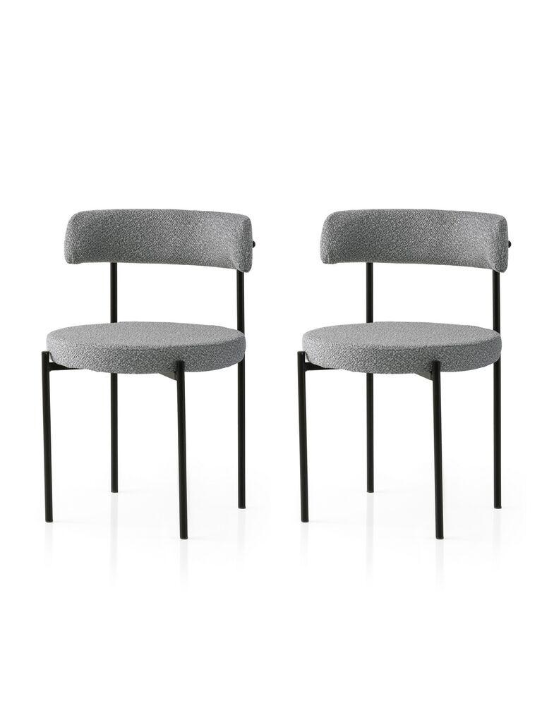 Hanah Home Set stolica Gini, 48,5x75,5x50,5 cm, 2 komada, Antracit-crne