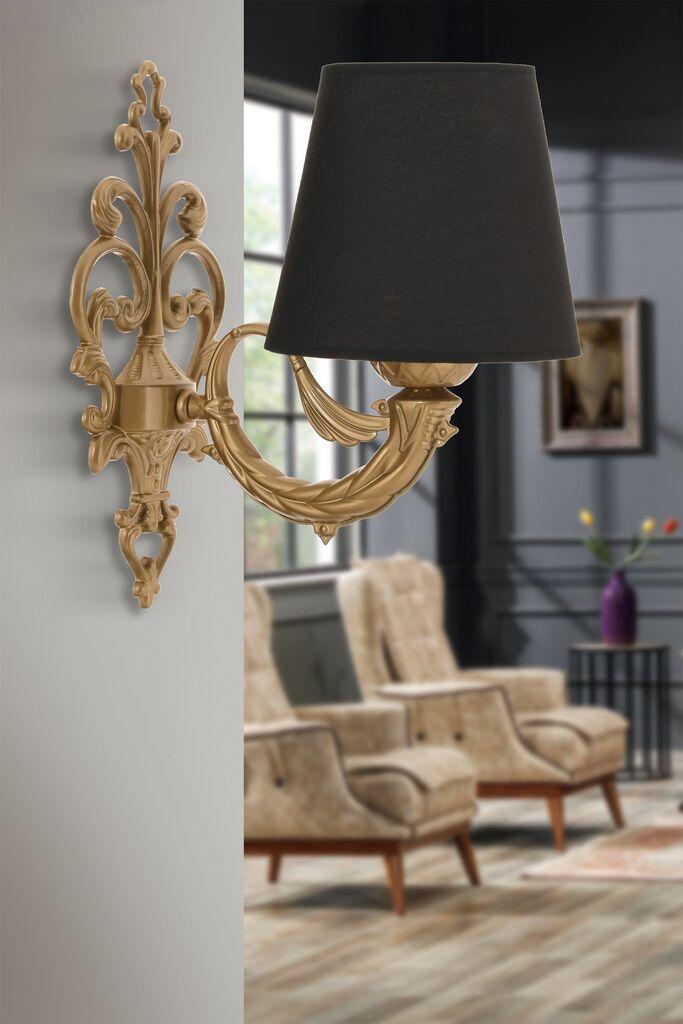 Opviq Zidna lampa Lily, 15x10x13cm, IP20, Zlatno-crna boja