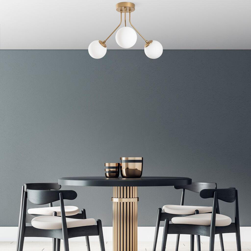 Opviq Luster Orion-13956, 56cm, IP20, Bijelo-zlatna boja