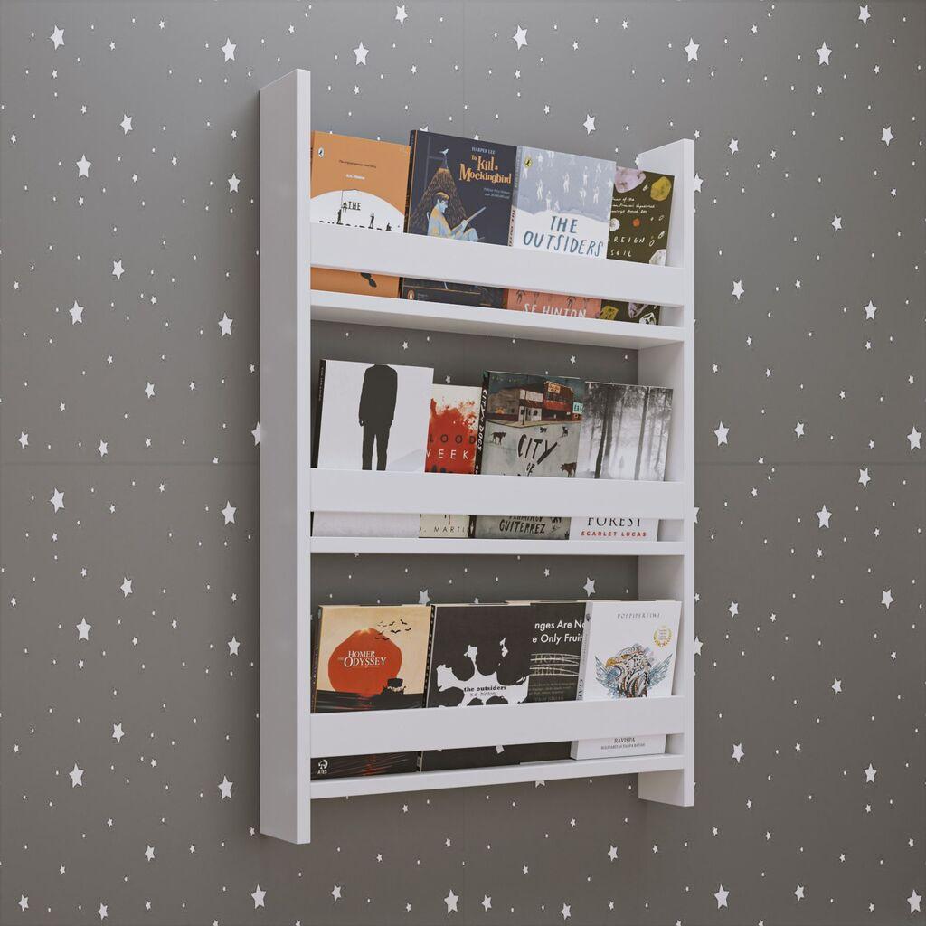 Hanah Home Knjižna polica Artemis 3, 60x120x10 cm, Bijela