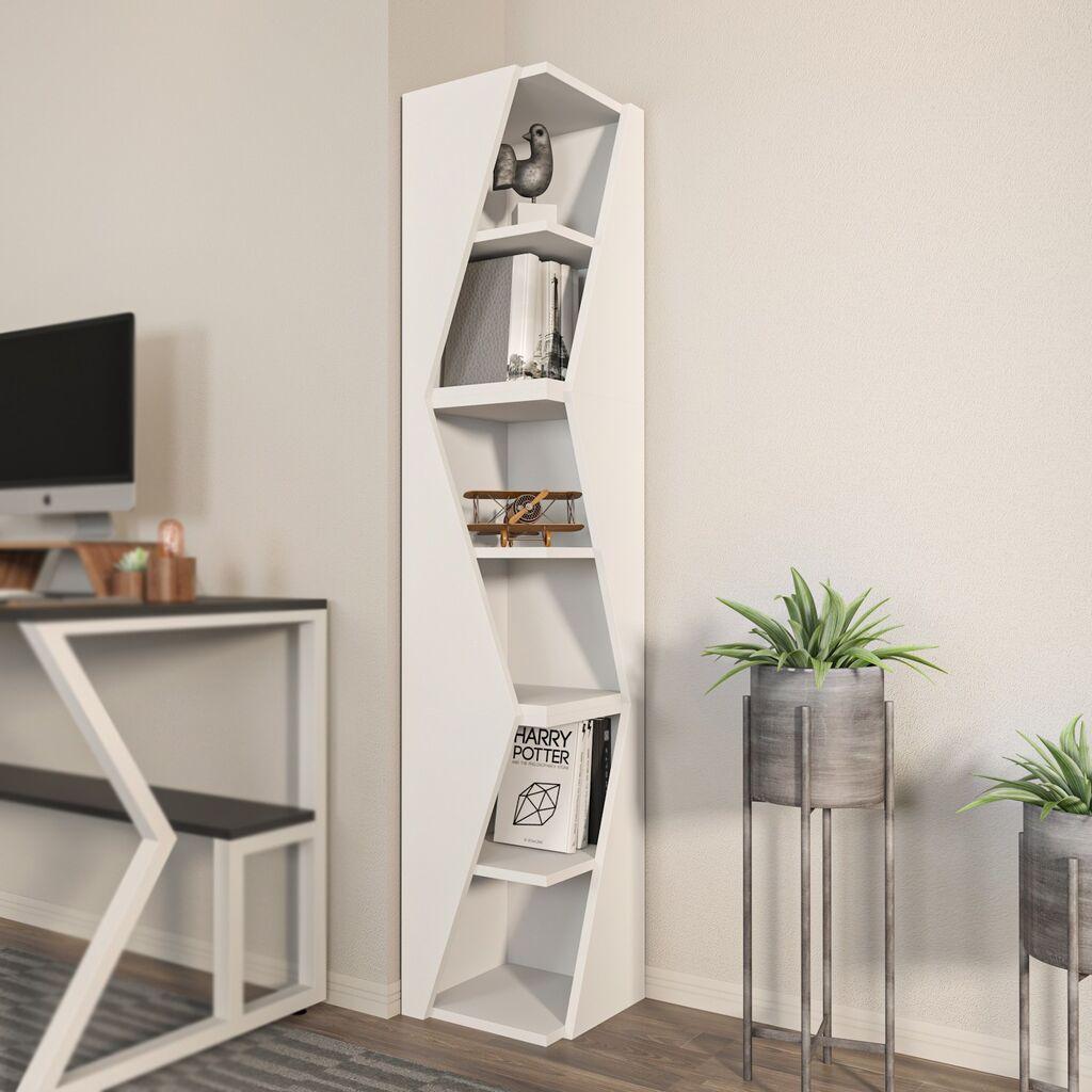 Hanah Home Knjiška polica Arrow, 165x31,8x31,8 cm, Bijela