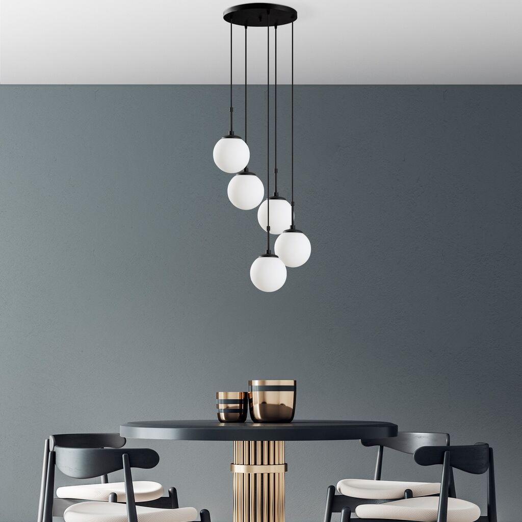 Opviq Luster Orbital-15-14016, 40x40x115cm, IP20, Crno-bijela