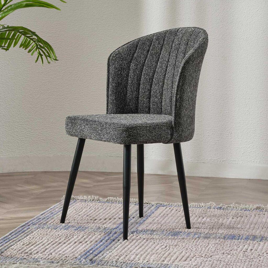 Hanah Home Rubi set stolica, 52x85x42 cm, 4 dijela, antracit boja