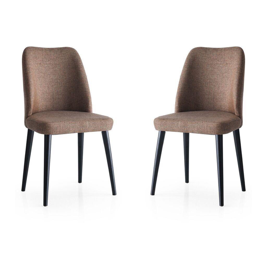 Hanah Home Luna set stolica, 49x52x90 cm, 2 dijela, Smeđa