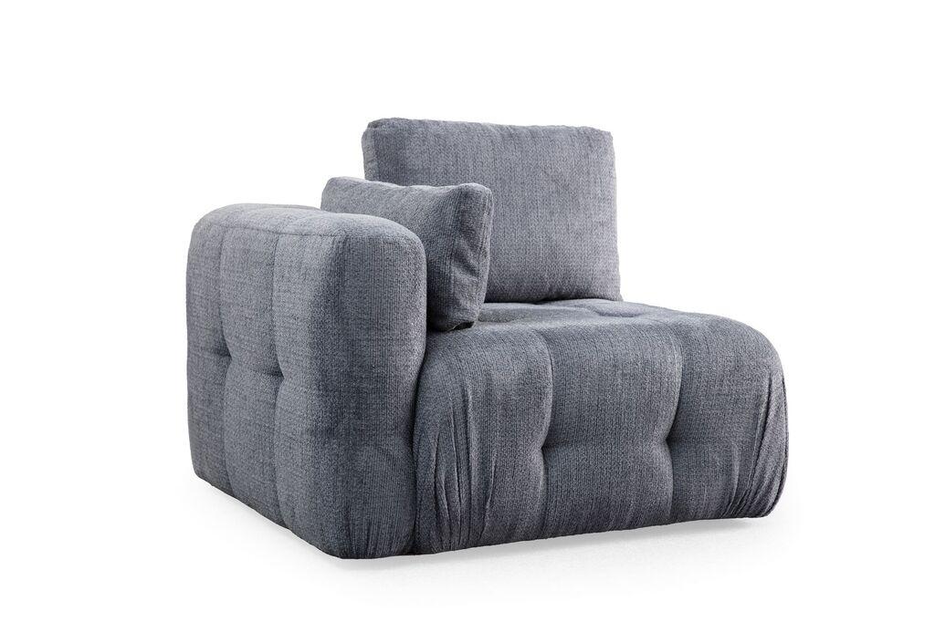 Atelier del Sofa Fotelja Amaris L1, 100 x 100 x 65 cm, Tamno siva