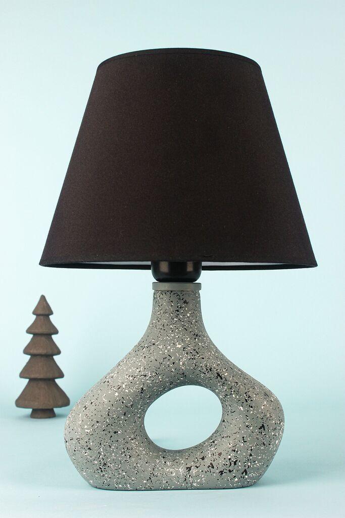 Opviq Stona lampa BK012, O25.15 cm, IP20, Crno-siva