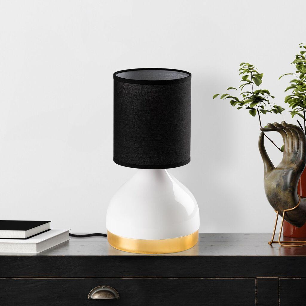 Opviq Stona lampa 8001, 17x17x33 cm, IP20, Crno-bijela