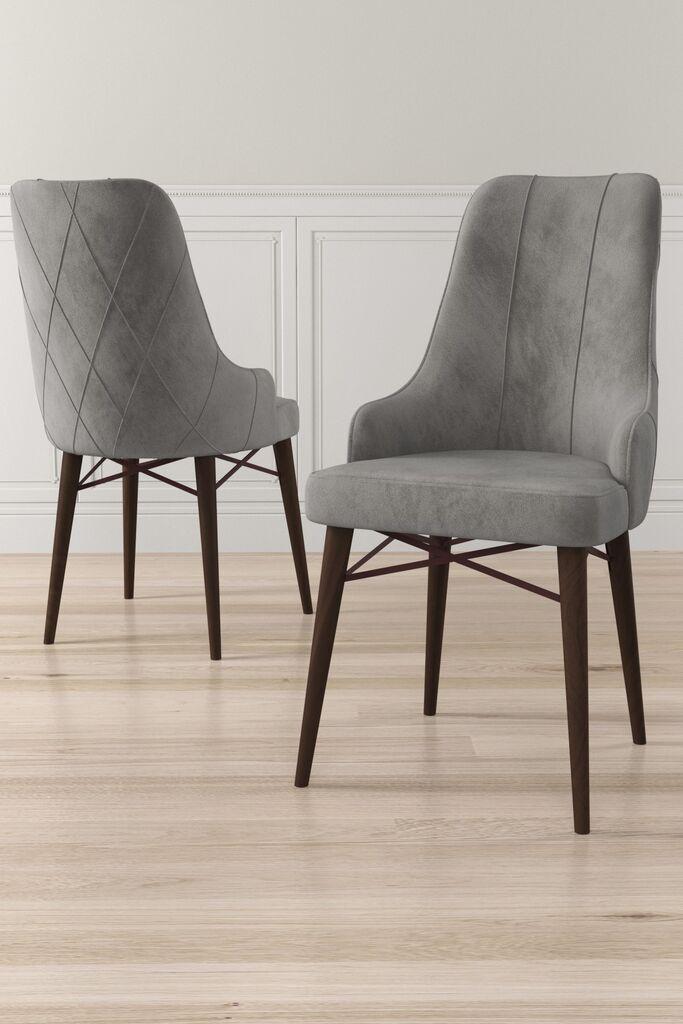 Hanah Home set stolica Neta, 46x95x42 cm, 2 dijela, smeđe-siva