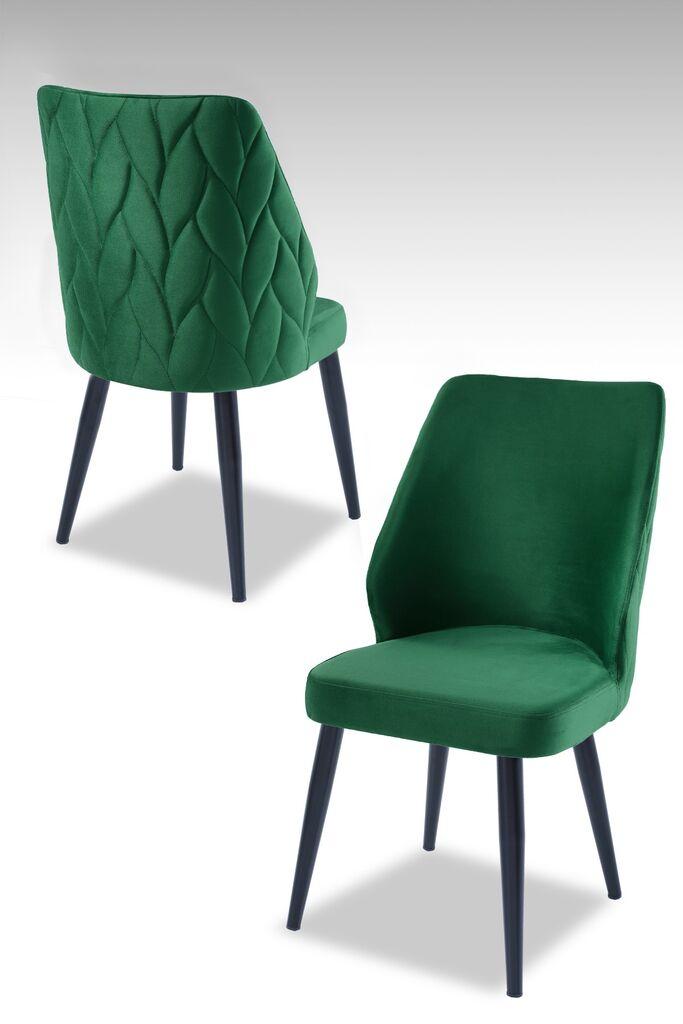 Hanah Home set puf fotelja, 48x90x43 cm, 2 dijela, zelena