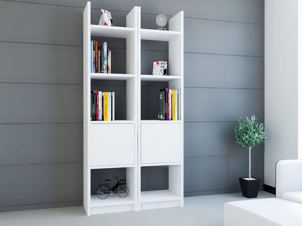 Hanah Home Bookshelf Esby 102, 66,2x150x29,5 cm, Bijela