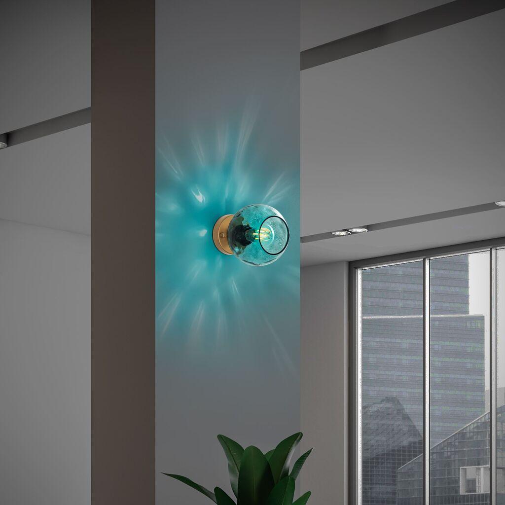 Opviq Zidna lampa Benek-15-14402, 15x18x15cm, IP20, Zlatne boje