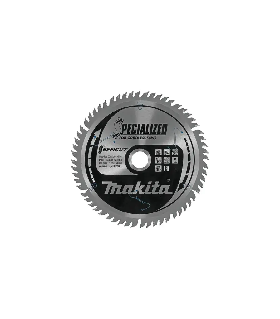 Makita TCT list pile za poteznu kombinovanu pilu za drvo Efficut B-69864, 165x20mm, 60 zuba