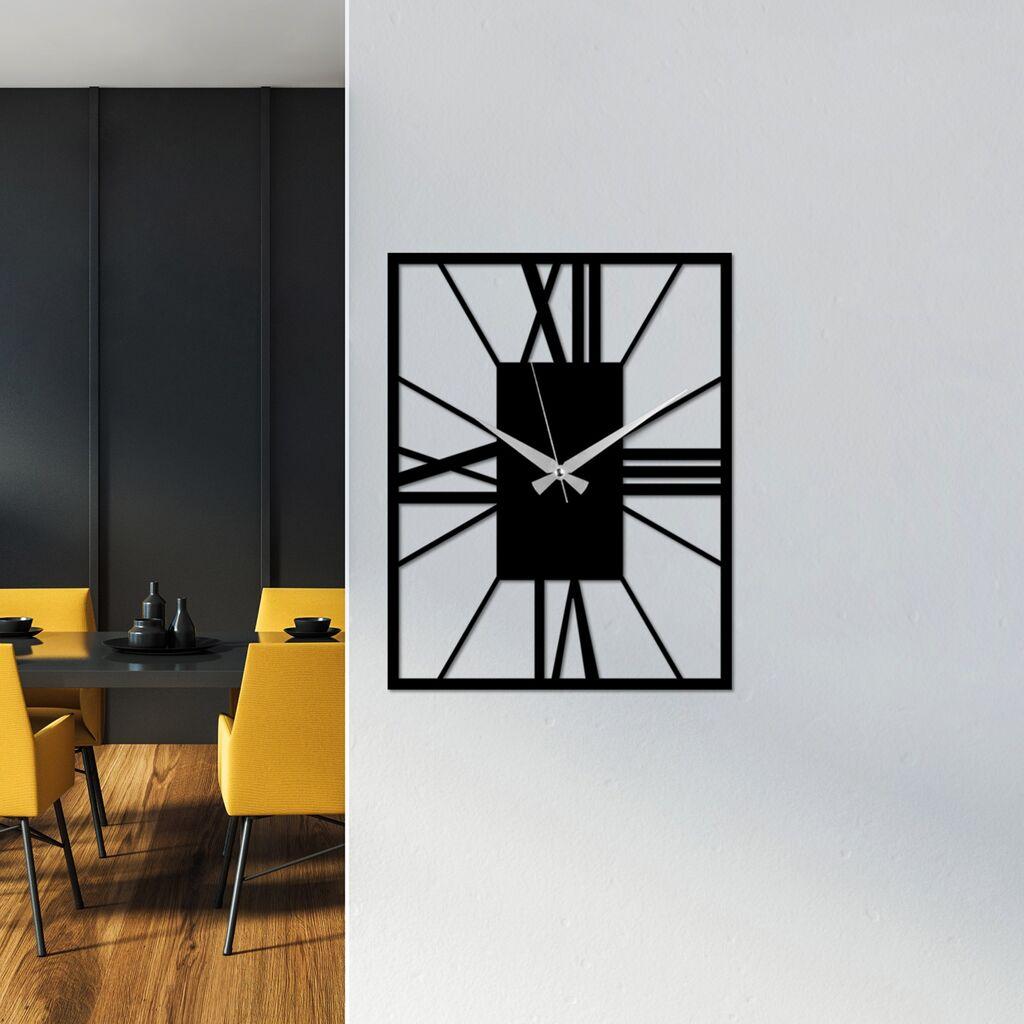 Zidni sat Wallity bez podstave, 49x38 cm, crni