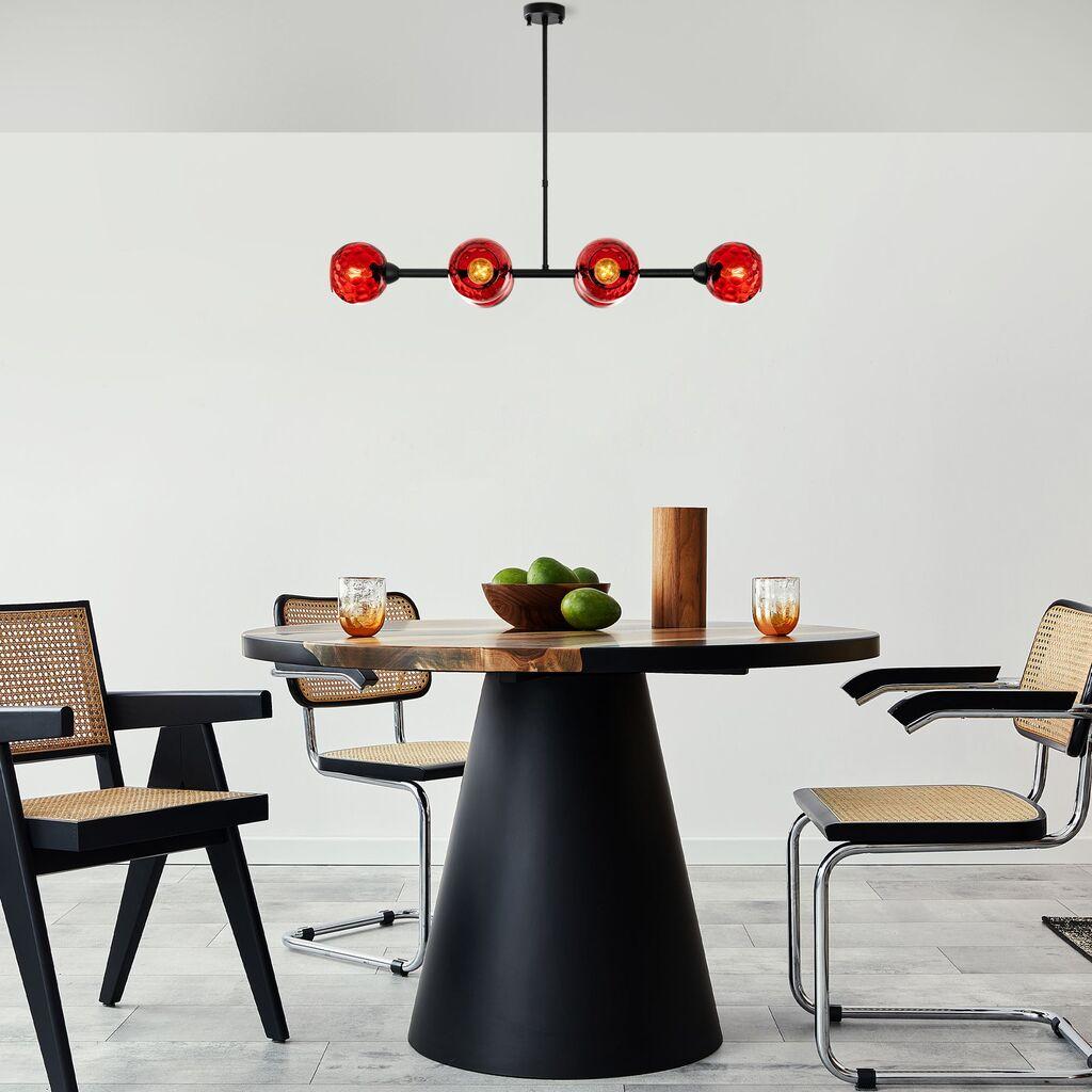 Opviq Luster Benek-15-14471, 103x40x74cm, IP20, Crno-crvena