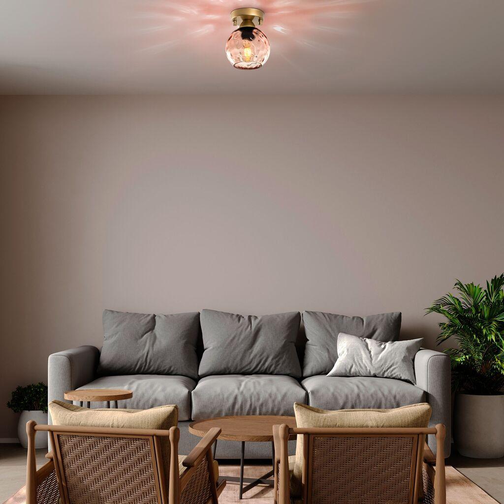 Opviq Zidna lampa Benek-15-14383, 15x15x18cm, IP20, Zlatna boja