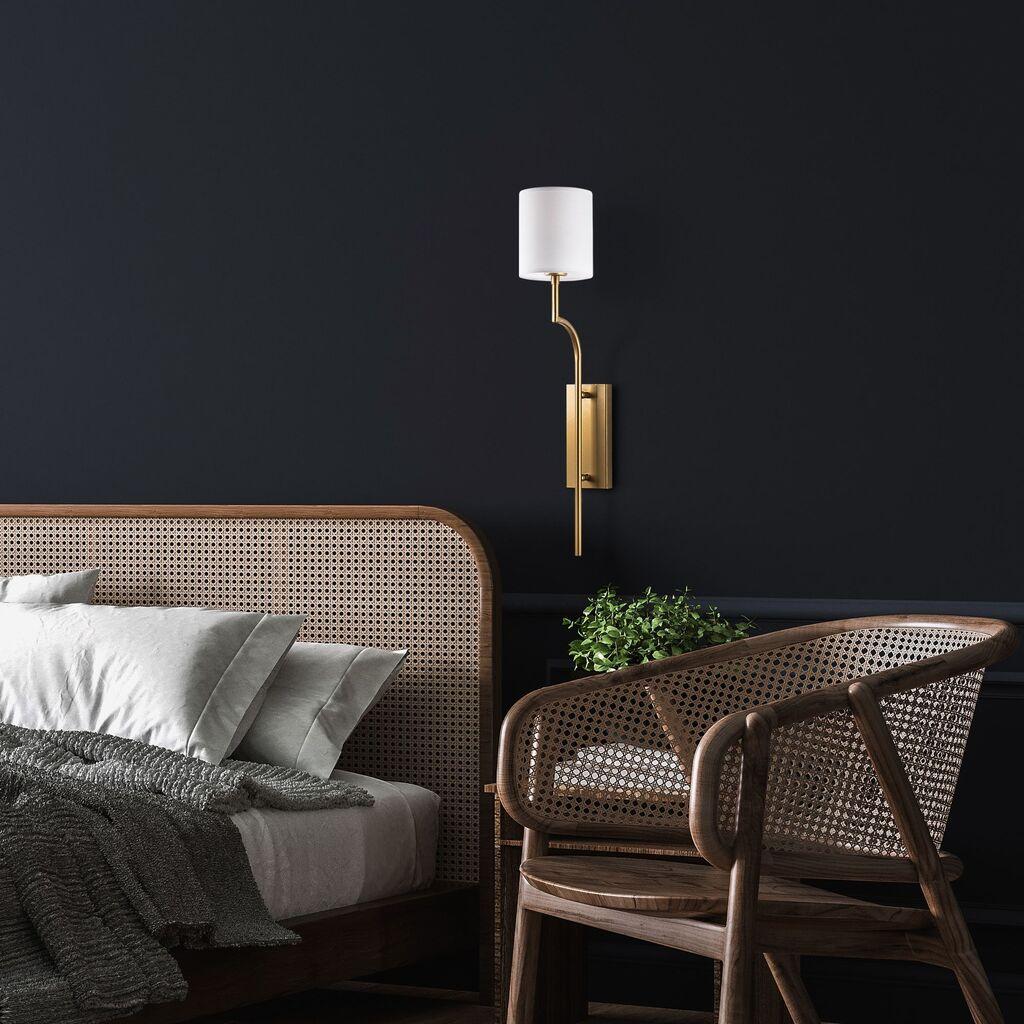 Opviq Zidna lampa Lumora-15337, 14x22x72cm, IP20, Zlatno-bijela boja