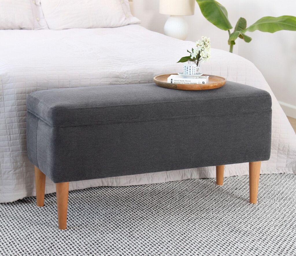 Atelier del Sofa Tabure Glend, 100x50x43cm, Tamnosivi