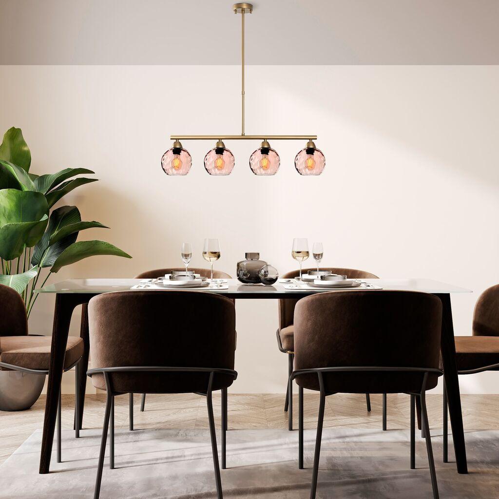 Opviq Luster Benek-15-14443, 80x15x80cm, IP20, Zlatno-ružičaste boje