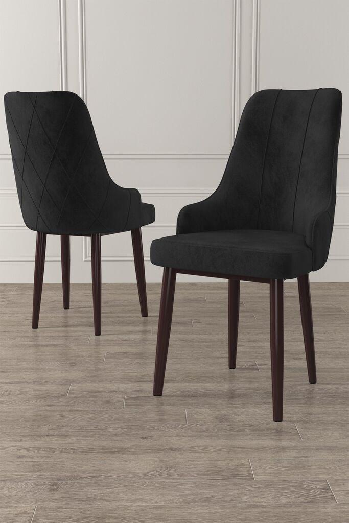 Hanah Home Trex set stolica, 46x95x42 cm, 2 dijela, smeđe-crna