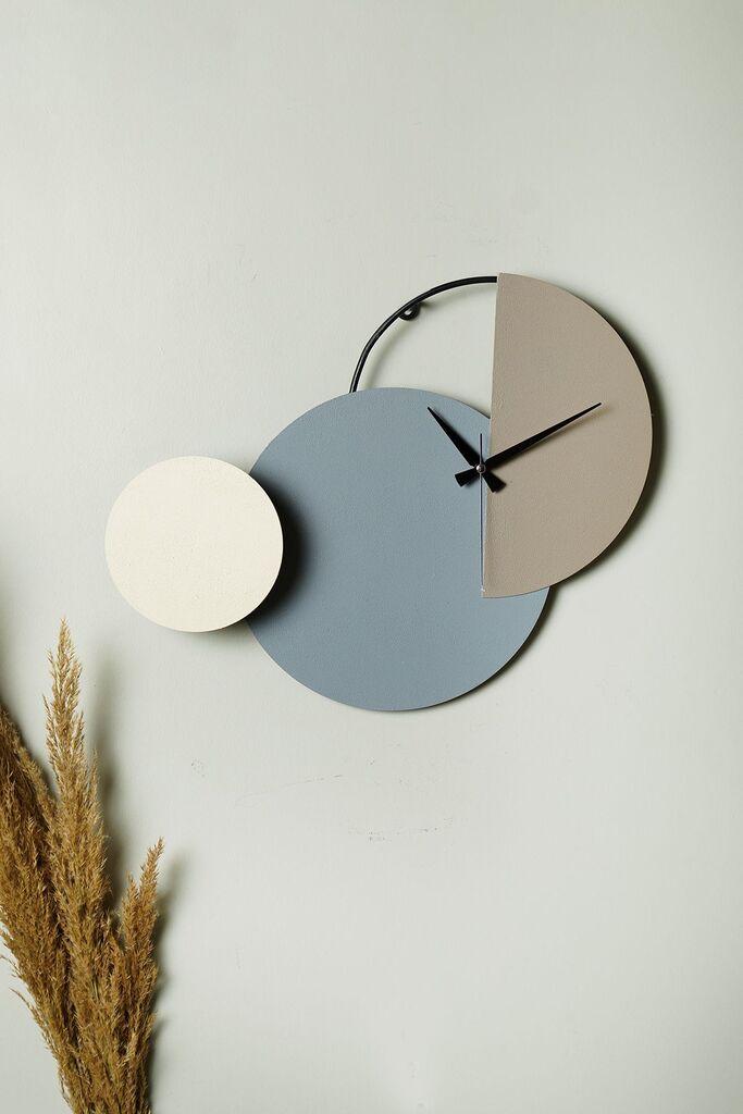 Zidni sat Wallity Myk2097-20, 47x31 cm, Plavo-bež