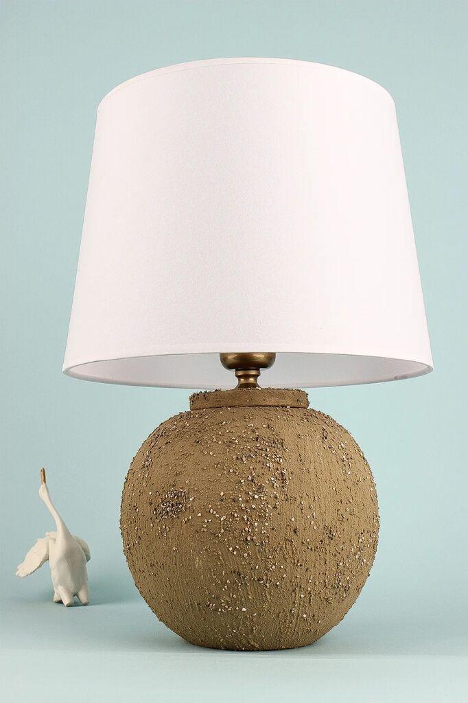 Opviq Stona lampa YL749, 30x22x44 cm, Smeđe-bijela